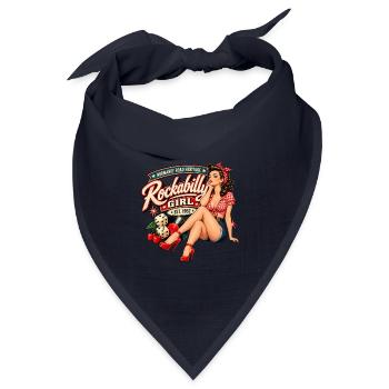 Rockabilly Pin-Up-Rucksack – Normandy Road - Bandana Dreieckstuch - Navy - Vorne