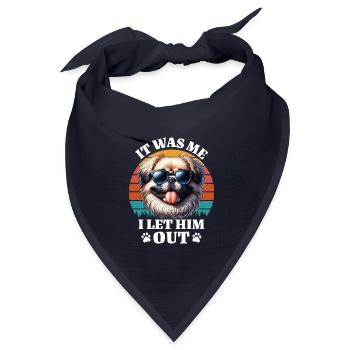 Lustige Pekinese Sprüche - Bandana Dreieckstuch - Navy - Vorne