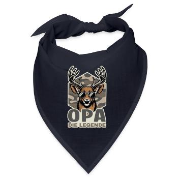 Opa die Legende Hirsch - Bandana Dreieckstuch - Navy - Vorne