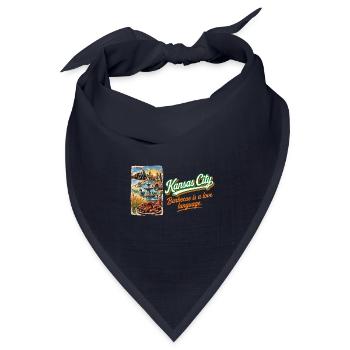 Kansas City Retro Vintage BBQ Jazz Fountains - Bandana Dreieckstuch - Navy - Vorne