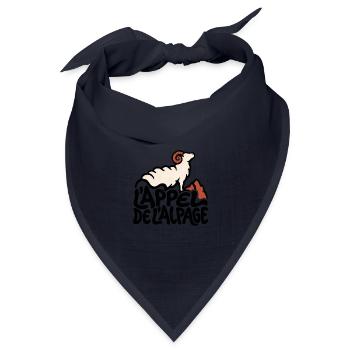 Der Ruf der Alpenweide – Transhumanz-Humor - Bandana Dreieckstuch - Navy - Vorne