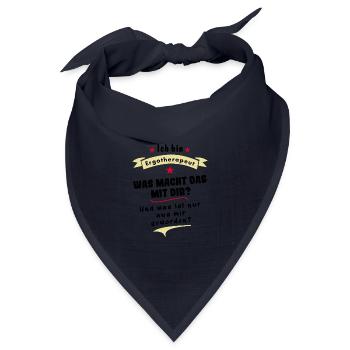 ergotherapeut - was macht das mit dir - Bandana Dreieckstuch - Navy - Vorne