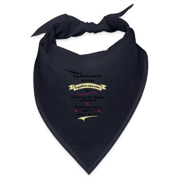 ergotherapeut - leg dich niemals mit einem ergo  - Bandana Dreieckstuch - Navy - Vorne