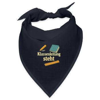Geschenk für die erste eigene Klassenleitung - Bandana Dreieckstuch - Navy - Vorne