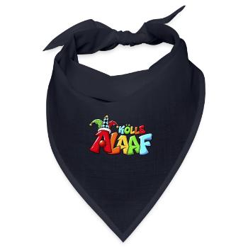 Kölle Alaaf – Buntes Comic Karneval Design mit Nar - Bandana Dreieckstuch - Navy - Vorne