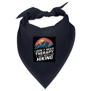 Ich Brauche Keine Therapie, Ich Muss Nur Wandern - Bandana Dreieckstuch - Navy - Vorne