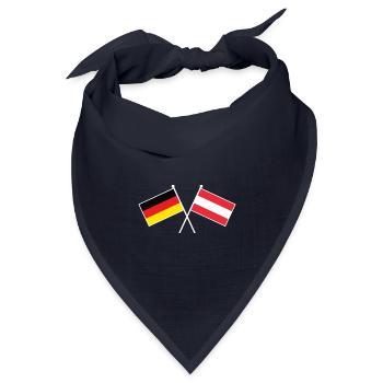 Deutschland & Österreich Flaggen - DACH - Bandana Dreieckstuch - Navy - Vorne