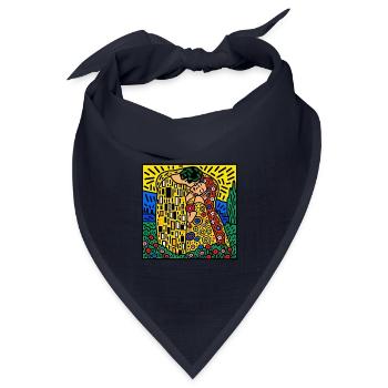 Kiss of Color Mosaik - Bandana Dreieckstuch - Navy - Vorne