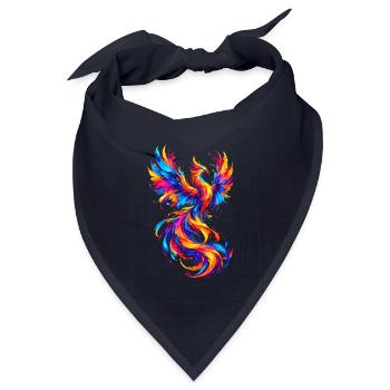 Chromatischer Phönix - Bandana Dreieckstuch - Navy - Vorne