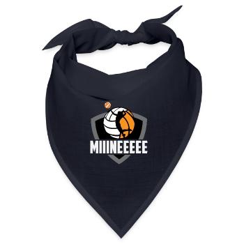 Miiineeee Volleyball Wappen – Spieler Ruf - Bandana Dreieckstuch - Navy - Vorne