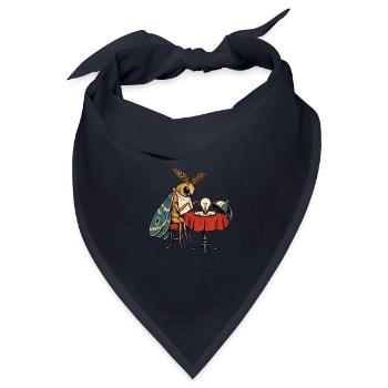 Motte am Licht - Bandana Dreieckstuch - Navy - Vorne