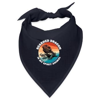 Bartagame Sprüche - Bandana Dreieckstuch - Navy - Vorne