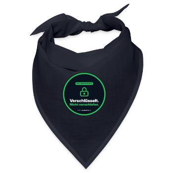 Verschlüsselt. Nicht verschlafen. SSL Nerd - Bandana Dreieckstuch - Navy - Vorne