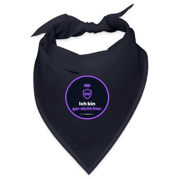 Ich Bin Gar Nicht Hier. VPN Nerd Shirt - Bandana Dreieckstuch - Navy - Vorne