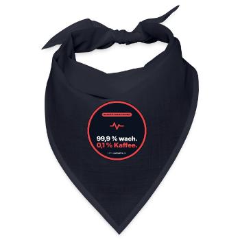 99,9 % Wach. 0,1 % Kaffee. Admin Shirt - Bandana Dreieckstuch - Navy - Vorne