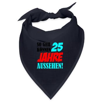 25 Jahre Aussehen – Retro Comic Stil - Bandana Dreieckstuch - Navy - Vorne