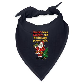 Santa's Naughty DIY Elektrowerkzeuge - Bandana Dreieckstuch - Navy - Vorne