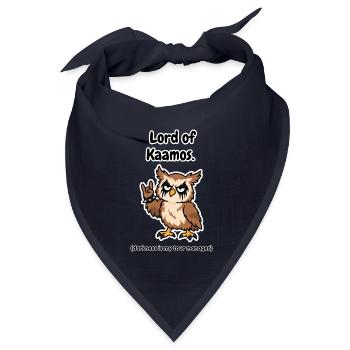 Herr von Kaamos Schwarzmetall-Eule - Bandana Dreieckstuch - Navy - Vorne