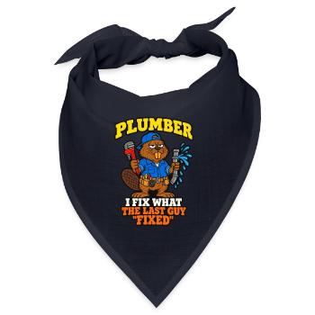 Klempner Ich repariere das, was der letzte Typ lustig repariert hat - Bandana Dreieckstuch - Navy - Vorne