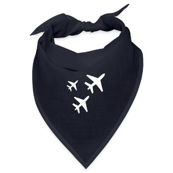 Flugzeuge - Bandana Dreieckstuch - Navy - Vorne