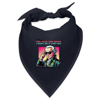 Kant – Use Your Own Brain - Bandana Dreieckstuch - Navy - Vorne