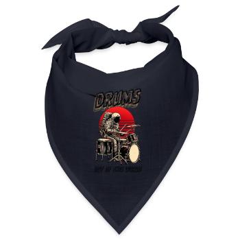 Astronaut Schlagzeug Drums Out of This World - Bandana Dreieckstuch - Navy - Vorne