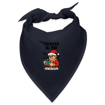 Grumpy Elf Kaffee-Realität - Bandana Dreieckstuch - Navy - Vorne