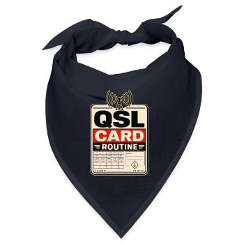 QSL CARD ROUTINE - Bandana Dreieckstuch - Navy - Vorne