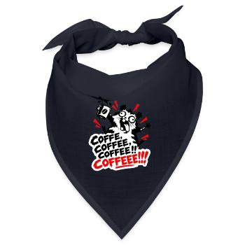 Der Kaffeehamster - Kaffee, Kaffee, Kaffee! - Bandana Dreieckstuch - Navy - Vorne