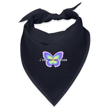 Y2K Schmetterling - New Generation - Bandana Dreieckstuch - Navy - Vorne
