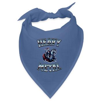 Heavy Metal – Ritter der harten Töne - Bandana Dreieckstuch - Taubenblau - Vorne