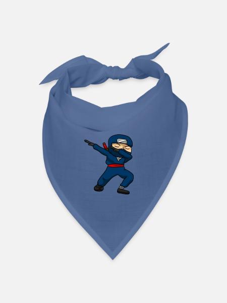Ninja - Bandana Dreieckstuch - Taubenblau