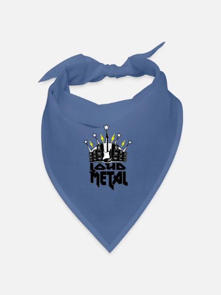Metal - Bandana Dreieckstuch - Taubenblau