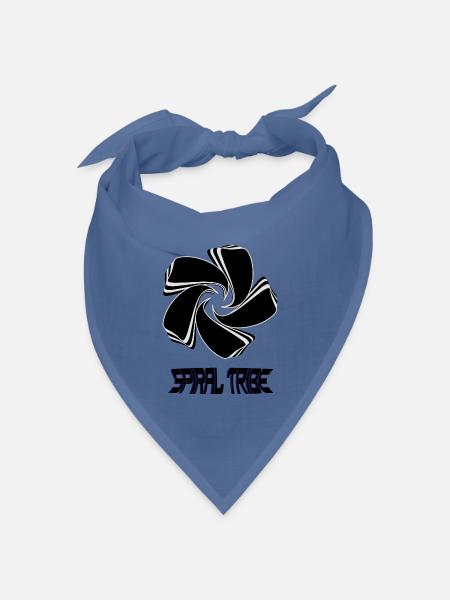 Spiral Tribe - Bandana Dreieckstuch - Taubenblau