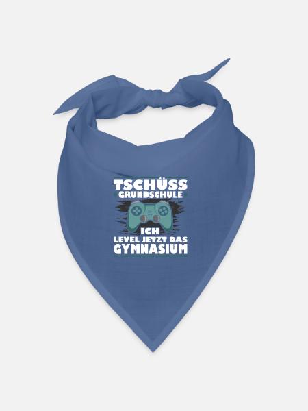 Tschüss Grundschule Level Jetzt Gymnasium Gaming G - Bandana Dreieckstuch - Taubenblau