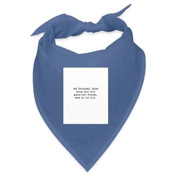 Hab Vertrauen - Bandana Dreieckstuch - Taubenblau - Vorne