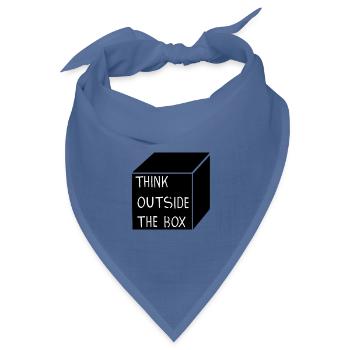 THINK OUTSIDE THE BOX - Bandana Dreieckstuch - Taubenblau - Vorne