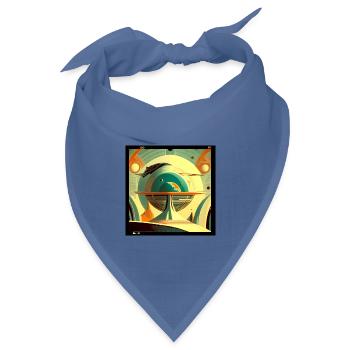 Planet neu erfunden - Bandana Dreieckstuch - Taubenblau - Vorne