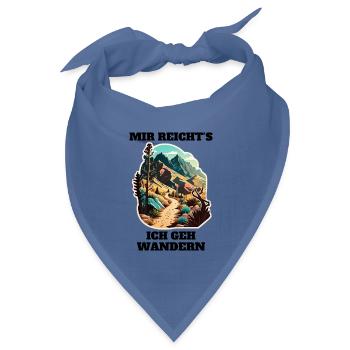 Bergpfad im Sonnenlicht Sticker - Bandana Dreieckstuch - Taubenblau - Vorne