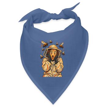 Der Schrei des Imkers - Bandana Dreieckstuch - Taubenblau - Vorne