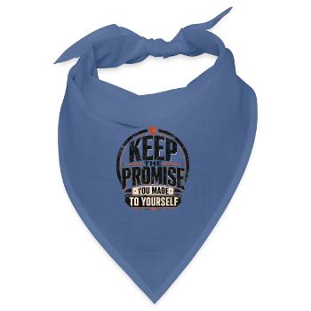 Behalte das Versprechen dir selbst - Bandana Dreieckstuch - Taubenblau - Vorne
