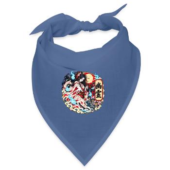 Yūrei: Der japanische Geist des Bedauerns - Bandana Dreieckstuch - Taubenblau - Vorne