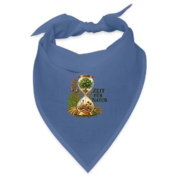 Zeit für Natur Uhrglas - Bandana Dreieckstuch - Taubenblau - Vorne