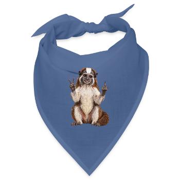 Geoffroy-Perueckenaffe - Bandana Dreieckstuch - Taubenblau - Vorne