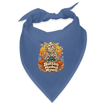 Halloween-Mumie Button Mashed Myself Gamer - Bandana Dreieckstuch - Taubenblau - Vorne