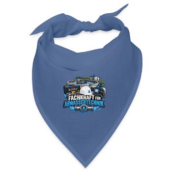 UMWELTTECHNOLOGIE ABWASSERTECHNIK - Bandana Dreieckstuch - Taubenblau - Vorne