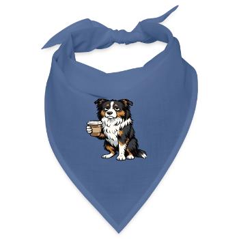 Australian Shepherd Aussie Aussiebesitzer Aussies - Bandana Dreieckstuch - Taubenblau - Vorne