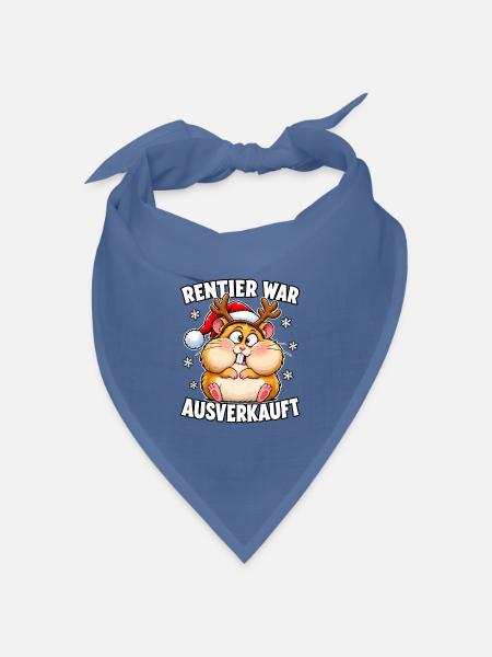Rentier War Ausverkauft Hamster - Bandana Dreieckstuch - Taubenblau