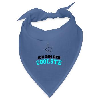 der coolste - Bandana Dreieckstuch - Taubenblau - Vorne