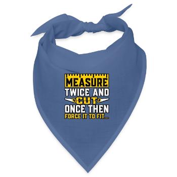Zweimal messen, einmal schneiden. - Bandana Dreieckstuch - Taubenblau - Vorne